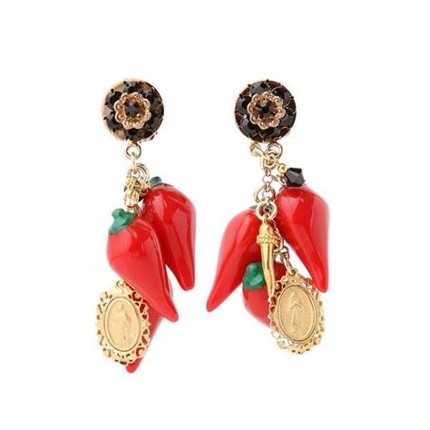 dolce gabbana chillies earrings